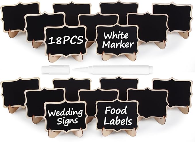 Herda 18 PCS Mini Chalkboard Signs by Betterqualitybetterlife