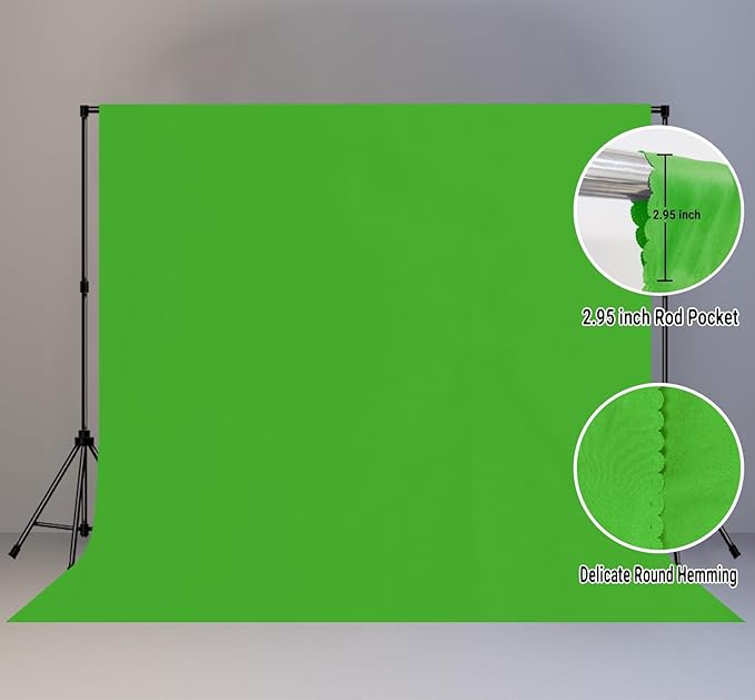 10x10FT Green Screen Backdrop Big Solid Color Photography Background - Image 2
