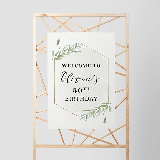 Andaz Press Personalized Extra Large Birthday Easel Board Party Sign, 12x18-inch - Image 3