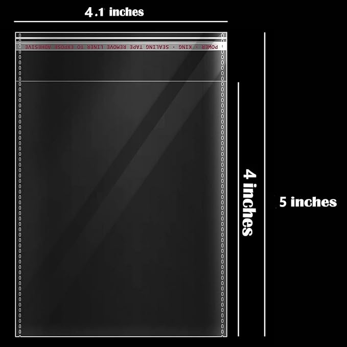 4x4 Inches 200 PCS Cookie Bags for Gift Giving, Self Sealing Cellophane Clear - Image 4