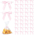 50Pcs Light Pink Twist Tie Bows by TULOBI