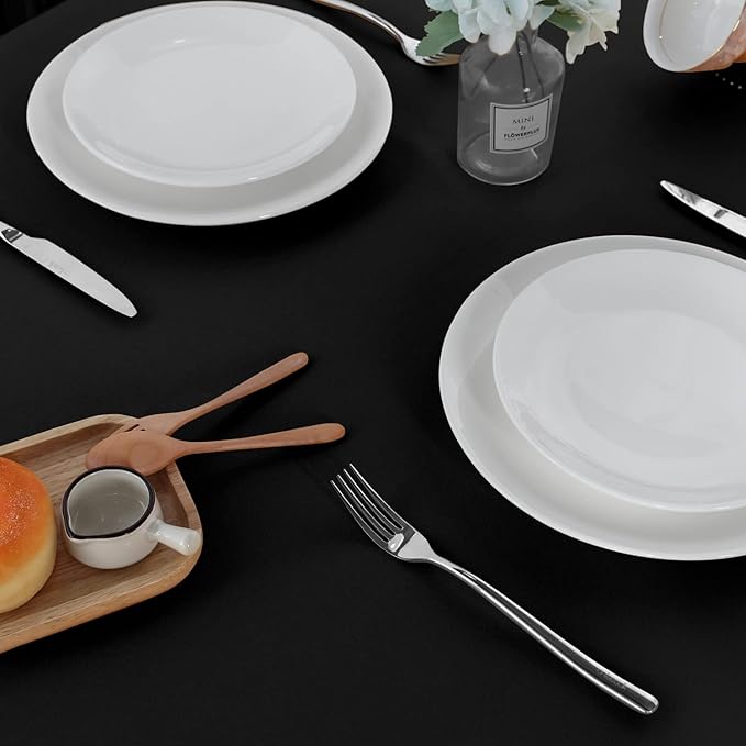 sancua 2 Pack Round Tablecloth 70 Inch Black, Stain and Wrinkle Resistant Table - Image 8