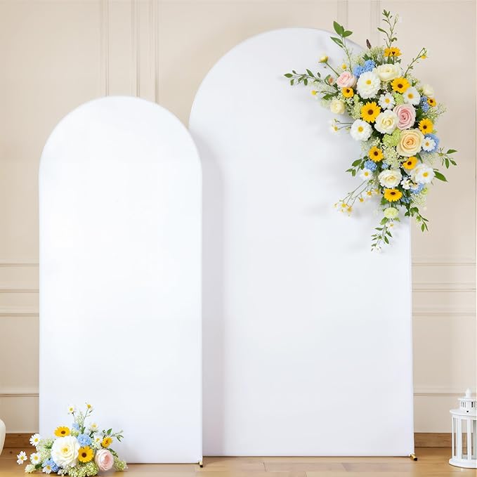 White Arch Backdrop Cover for Wedding, Birthday Party Decor, Chiara Backdrop - Image 3