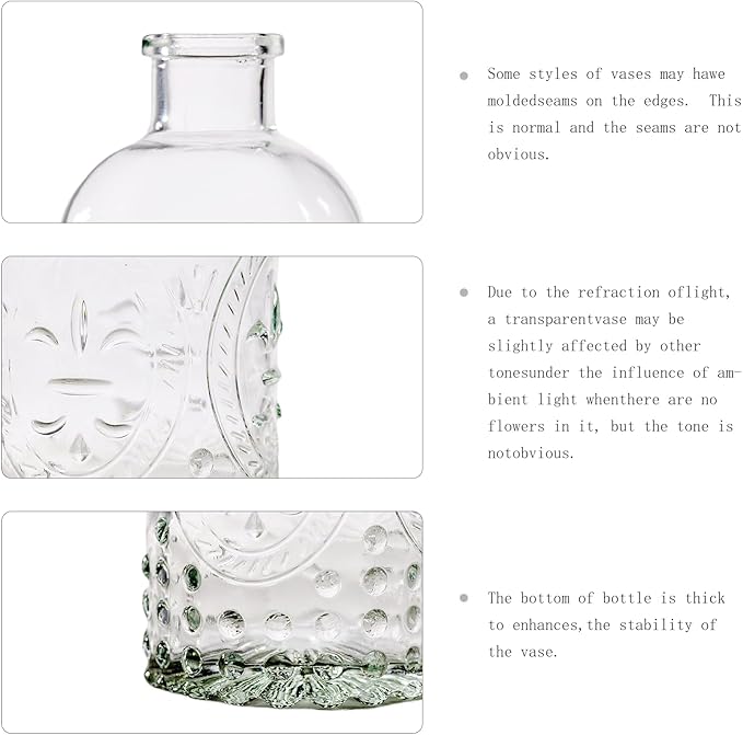 12 Pcs Bud Vase Set, Vases for Centerpieces, Cute Glass Bud Vases in Bulk - Image 6