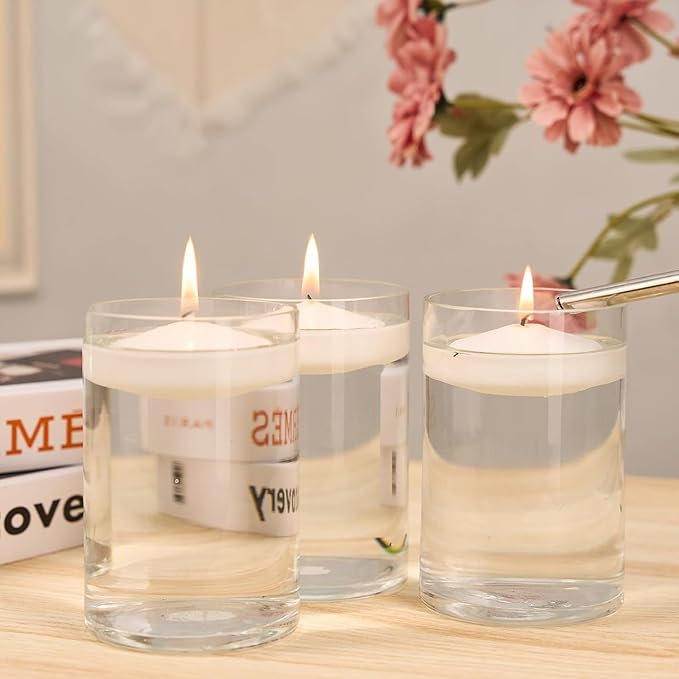 10 Hour Floating Candles, for Cylinder Vases, Centerpieces at Wedding - Image 5