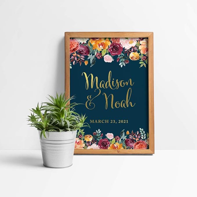 Andaz Press Personalized Extra Large Wedding Easel Board Party Sign, 12x18-inch - Image 6