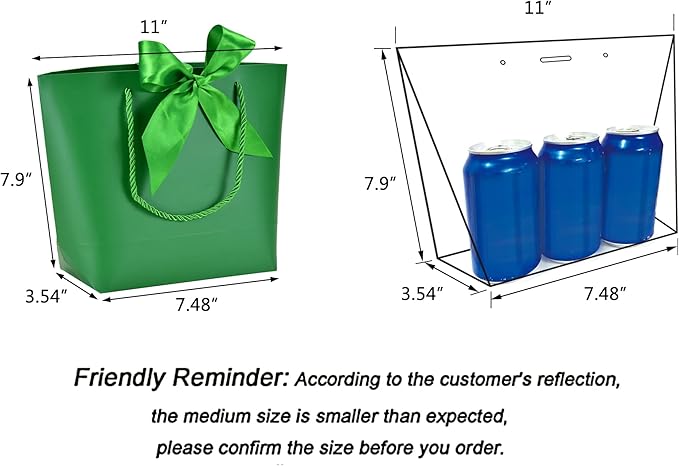 HUAPRINT Gift Bags with Handles, 7.48×3.54×7.9 inches, Party Favor Bags with - Image 2