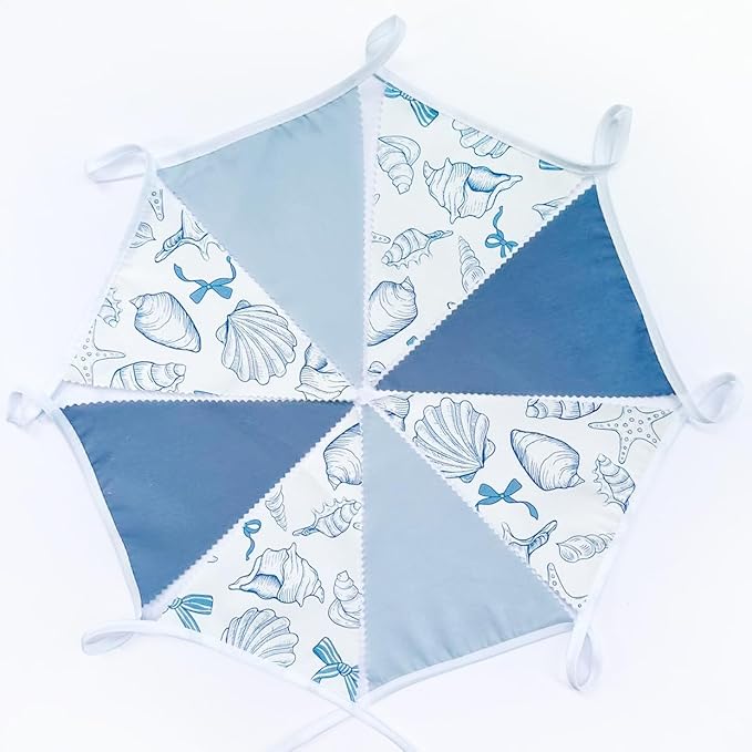 32Ft Ocean Coastal Nautical Beach Party Decorations Blue Bow Starfish Seashell - Image 6