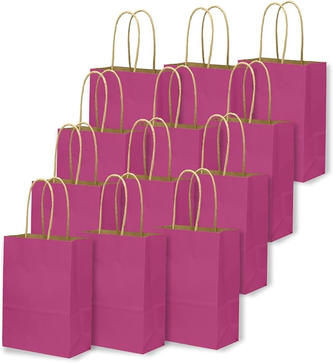 qiqee 24 Pcs Rosy Mini Paper Gift Bags - Image 3