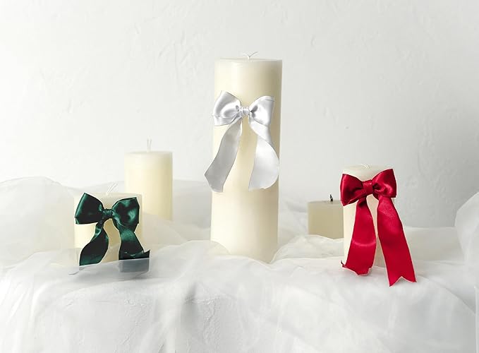 Red Satin Ribbon Double-Faced Wired Ribbons - Image 5