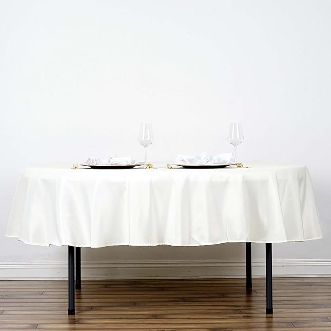 Efavormart Round Tablecloth, 70 Inch Stain & Wrinkle Resistant Washable Table - Image 2