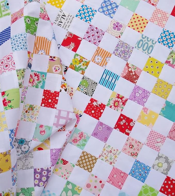 4" x 4" 200 PCS 100% Precut Cotton Fabric Squares Fabric Bundles by newamishquilt
