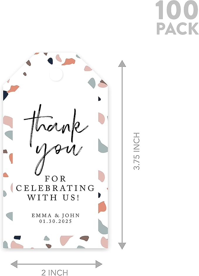 Andaz Press 100-Pack Personalized Thank You Tags - Image 5