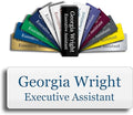 Custom Engraved Name Tag 1" x 3" Personalized Badge Magnetic or Pin Backing by GemAwards