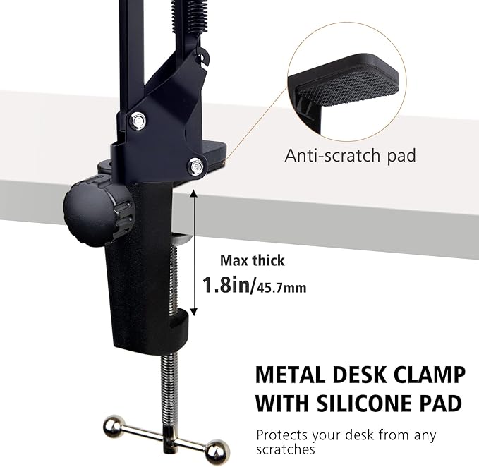 For Elgato Wave 3 Boom Arm Microphone Stand, Professional Mic Boom Arm Mic - Image 4
