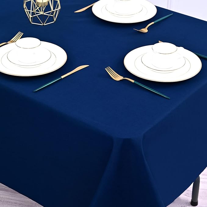10 Pack Navy Blue Tablecloths for 8ft Rectangle Tables 60 x 126 Inch - Image 7