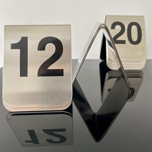 10 Pcs Metal Place Cards Stackable Tent Style Table Numbers，Place Card Holders - Image 2