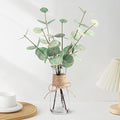 Artificial Eucalyptus Stems in Glass Vase by WOHSEROM