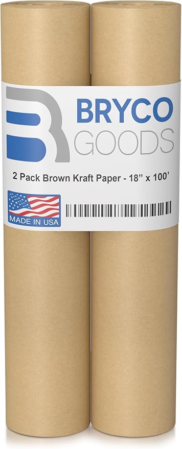 Bryco Goods Brown Kraft Packing Paper Rolls by BrycoGoods