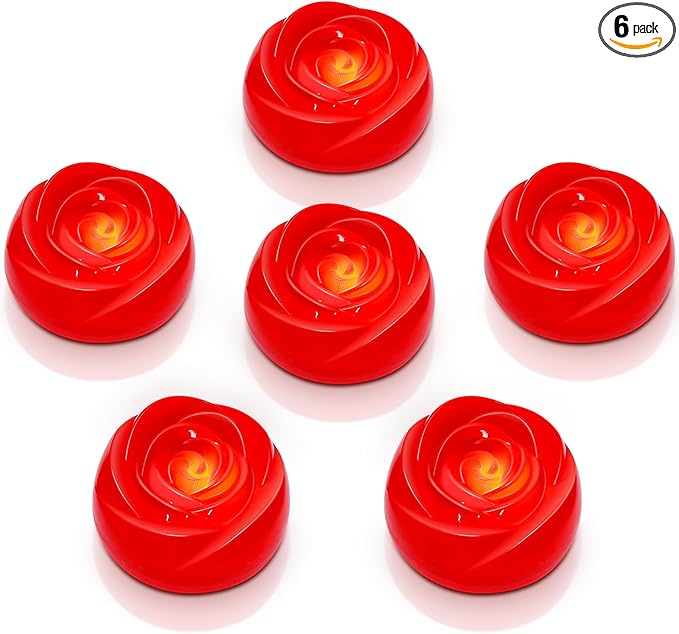 Enido Flameless LED Floating Candles Battery Operated Waterproof Plastic by outdoorcandleswithremote