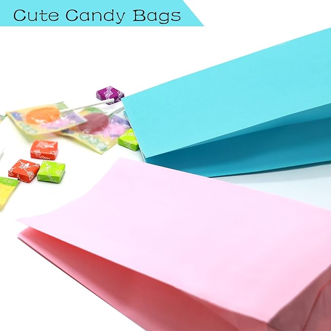 Oletx 30-Pack Blue Party Favor Paper Bags, Babyshower, School Activitities - Image 2