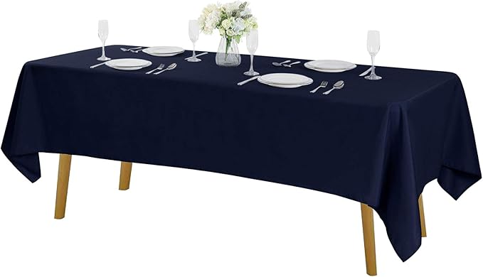 Rectangle Tablecloth 60x102 inch Washable Polyester Fabric Table Cloth by Cupuamon