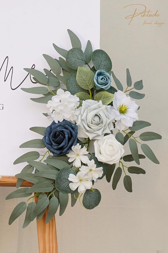 Faux Flower Swag Set of 2 for Wedding Welcome Signs Floral Swag Wedding - Image 7