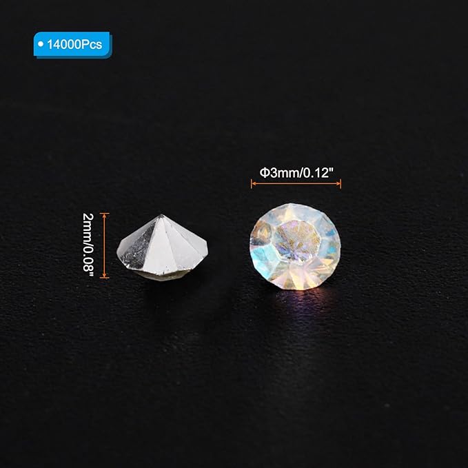 PATIKIL 14000Pcs Wedding Table Scatter Confetti Crystals 3mm Acrylic Diamonds - Image 2