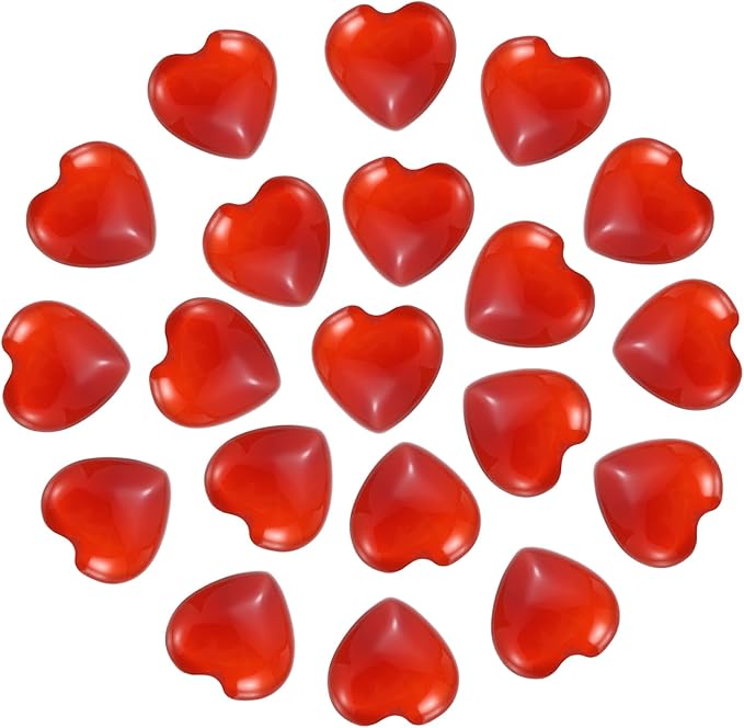 PATIKIL 20 Pcs Natural Heart Shaped Crystal Stone, 0.6 Inch Mini Polished Love by PATIKIL