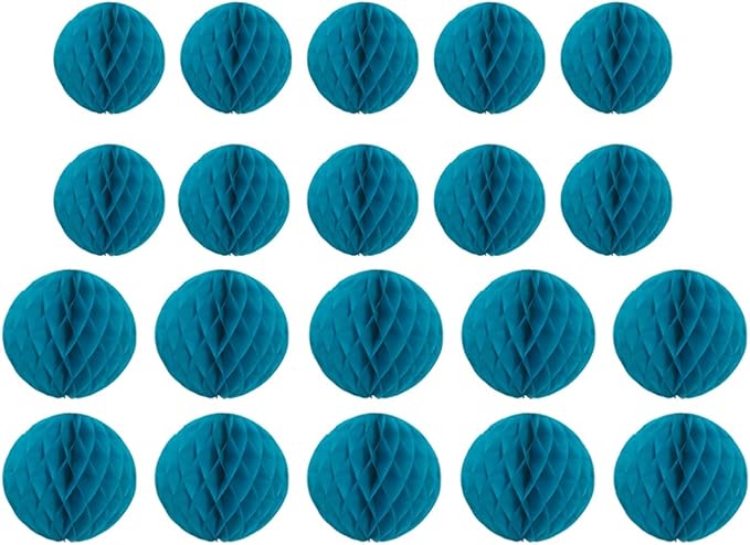 20pcs Honeycomb Decoration Paper Flower Balls Tissue Paper Pom Poms by ZGjoy