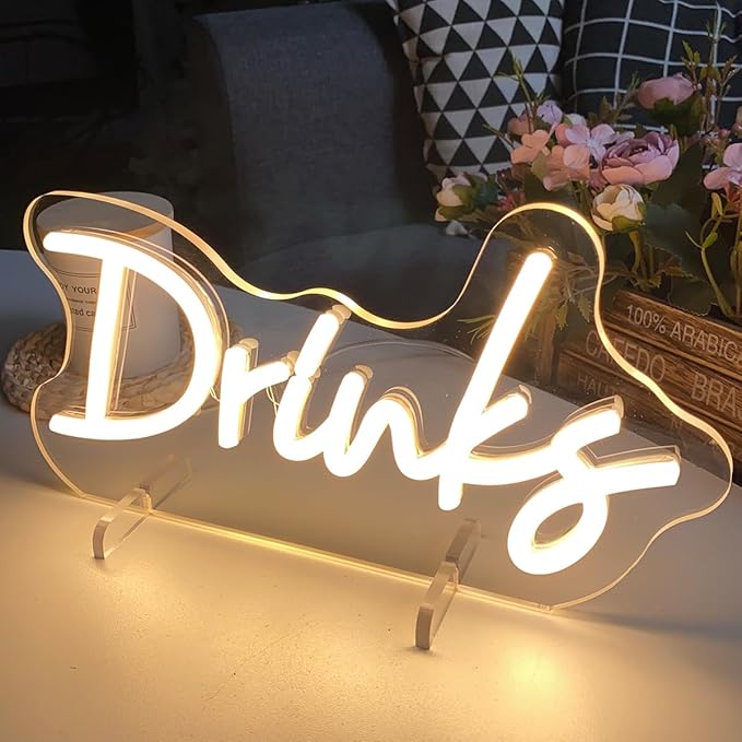 Drinks Table Number Neon Sign Desk Lamp Night Light Wedding Letter LED Neon - Image 5