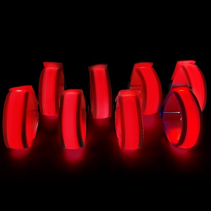 8 Pack LED Bracelets Light Up Wristbands, Glow Flashing Wristbands Glow in The by SZJMAO