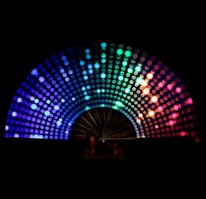 Amajiji Rave Folding Hand Fan Popping Fans by Amajiji