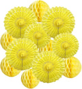 12pcs 6’’ 8’’ Honeycomb Balls Tissue Paper Fans Party Honeycomb Ball Fans Wall by Yangeey