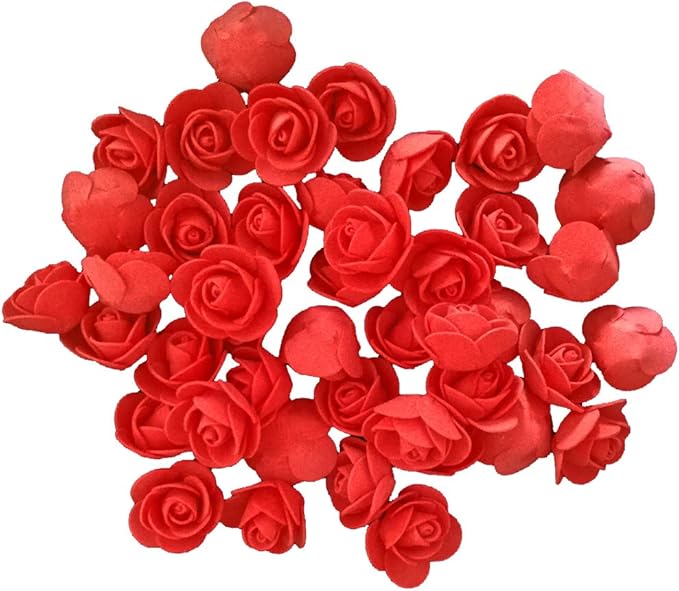 Artificial Flowers 100PCS 3CM Mini Fake Roses by J-Rijzen