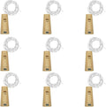 Wine Bottle Lights with Cork, Battery Operated 9 Pack 20 LED Cork Shape Silver by LoveNite