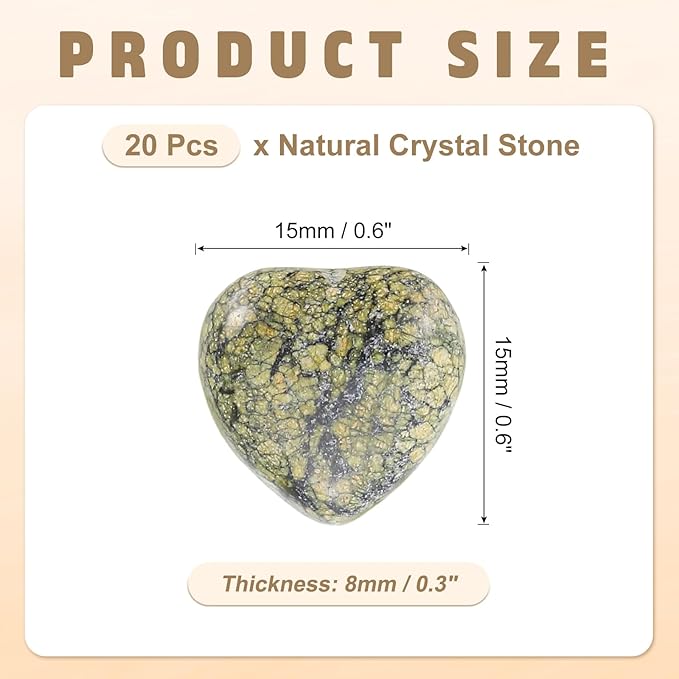 PATIKIL 20 Pcs Natural Heart Shaped Crystal Stone, 0.6 Inch Mini Polished Love - Image 2