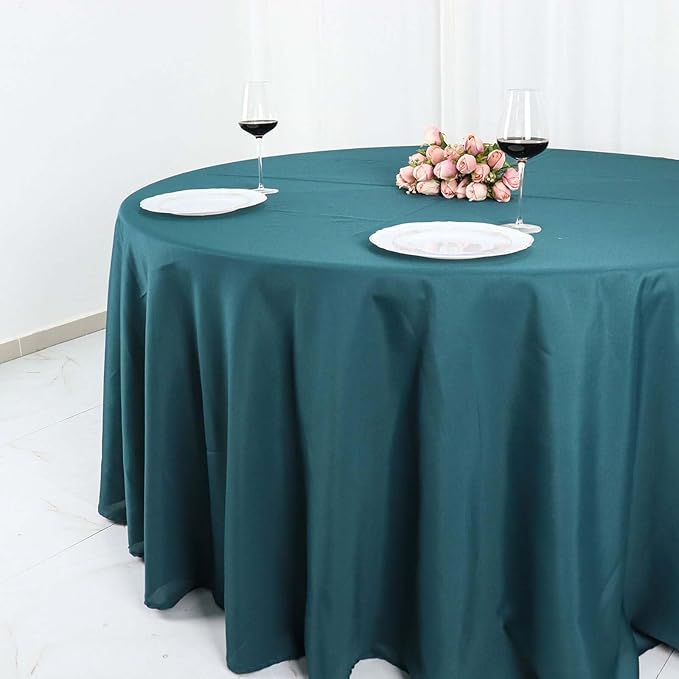 Efavormart Round Tablecloth, 120 Inch Stain & Wrinkle Resistant Washable Table - Image 2