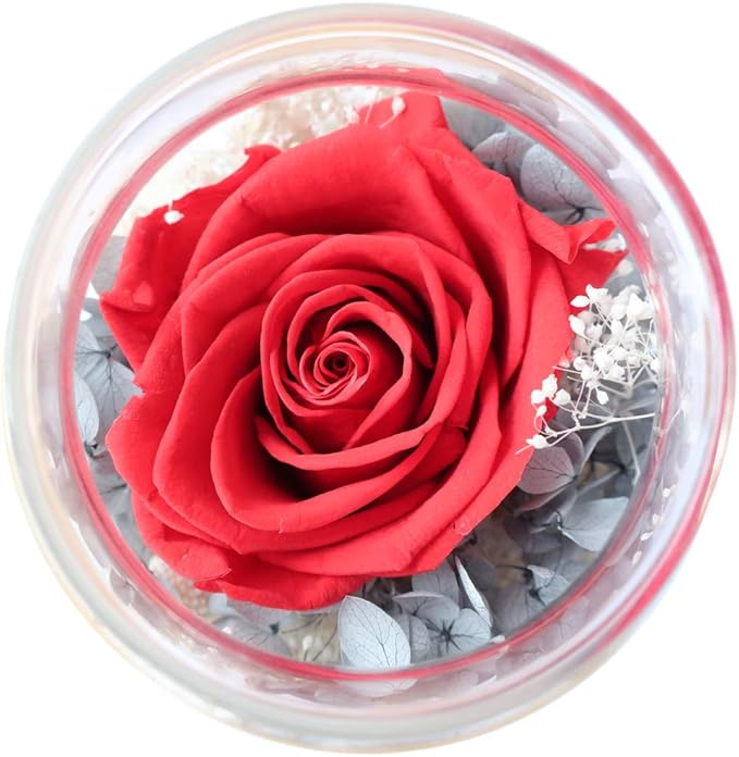 Preserved Real Roses with Colorful Mood Light Wishing Bottle, Eternal - Image 8