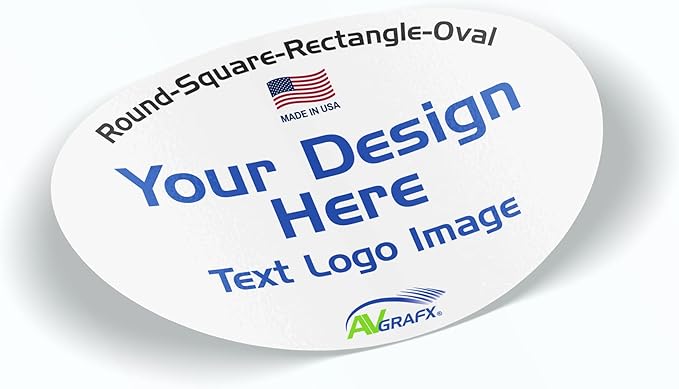 125 3x2 Oval Custom Personalized Stickers Labels Waterproof Dishwasher Safe by avgrafx