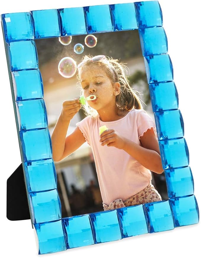 Isaac Jacobs Decorative Sparkling Turquoise Jewel Picture Frame, Photo Display - Image 5