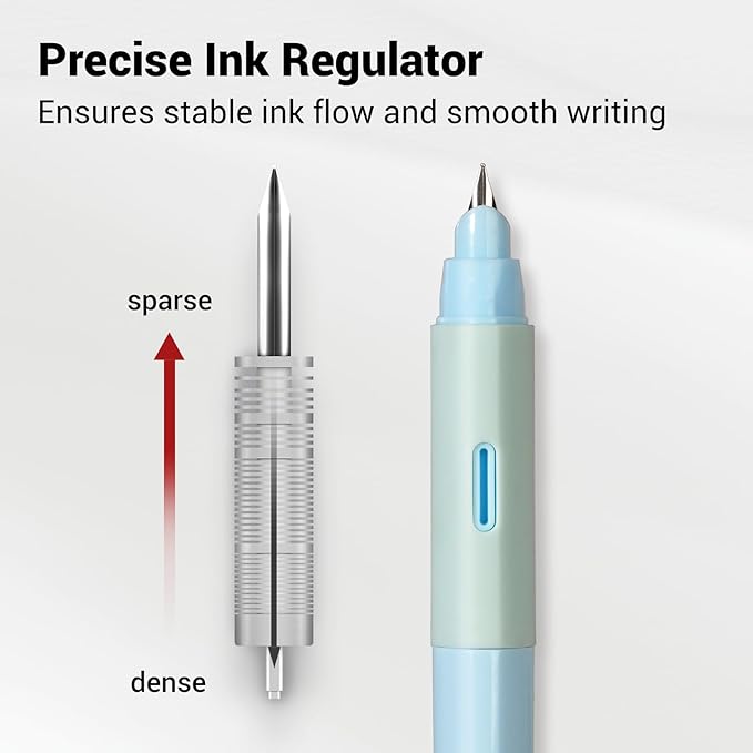 WRITECH Soft Grip Fountain Pen: Black Ink Fine Nib Pen - Image 4