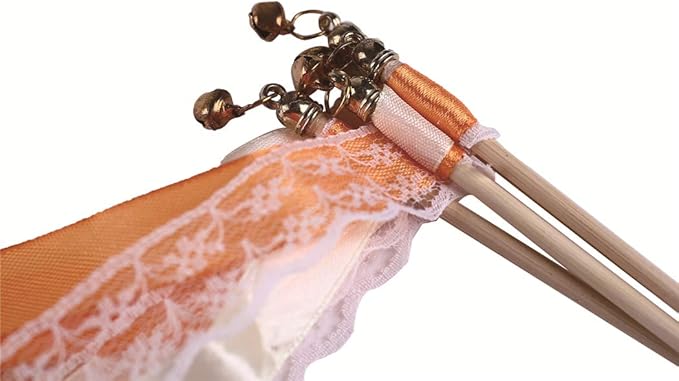 30pcs Lace Ribbon Stick Wands Christmas Birthday Party Streamers Wands Fairy - Image 2