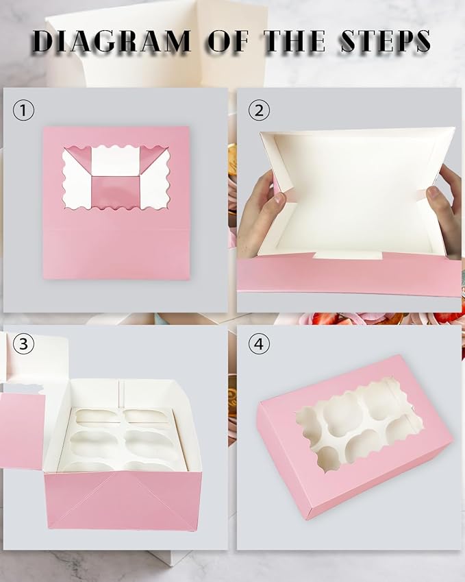 Bakepacker Auto-pop up 6 Cupcake Boxes - Image 4