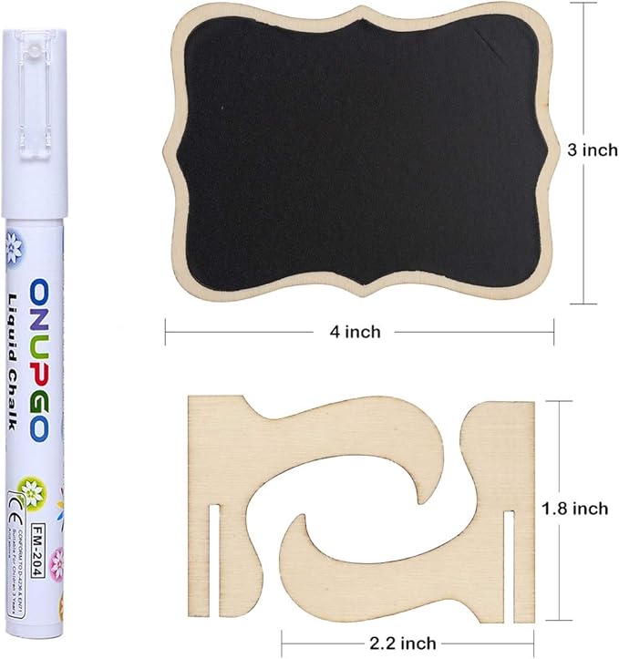 Mini Chalkboard Signs, 20 Pack Small Chalkboard Labels Table Signs - Image 3