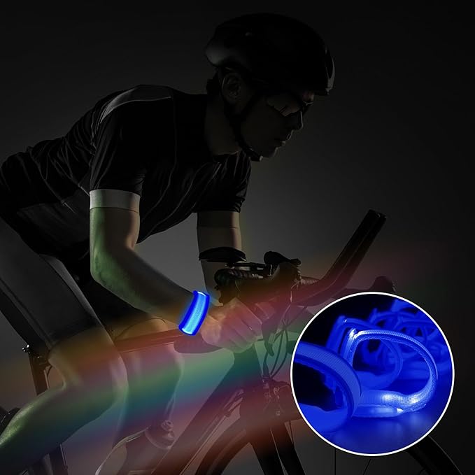 M.best 8pcs LED Light Up Bracelets Glow Flashing Wristbands Glow in The Dark - Image 2