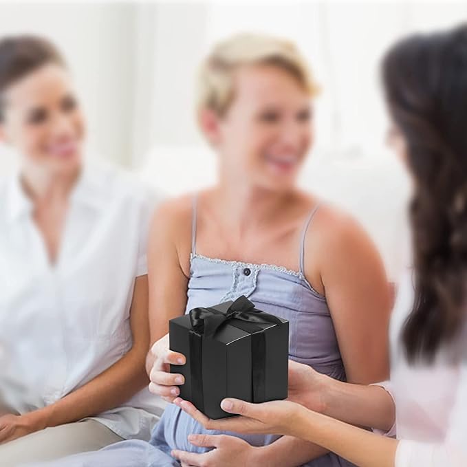 COTOPHER Small Gift Boxes 25 Pack 6x6x6 inches Black Gift Boxes - Image 4