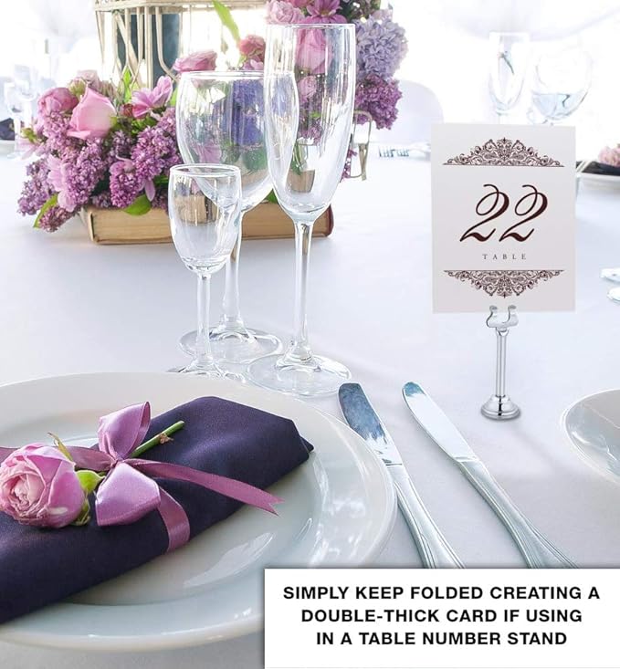 Paisley Wedding Table Numbers, Double Sided, Tent or Use in a Stand - Image 3