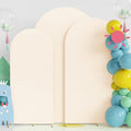 Fomcet Wedding Arch Cover 7.2FT, 6FT Beige Spandex Fitted Fabric Arch Backdrop by Fomcet