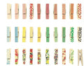 80 Pieces Colorful Painted Wood Clothespins by yuntop